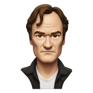Quentin Tarantino without smile sticker
