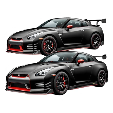 Nissan Gt r r35 nismo siyah  sticker