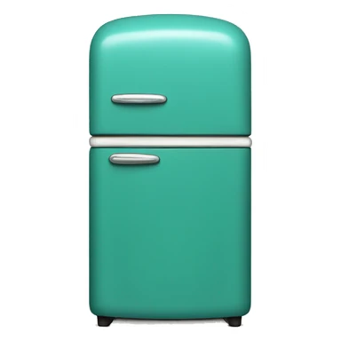 Realistic teal vintage fridge  sticker