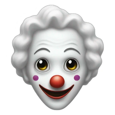 clown ghost sticker
