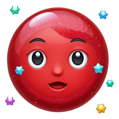 red glitter cyberpunk light sticker