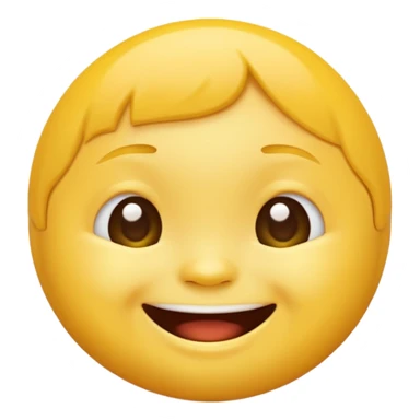 down syndrome smile emoji yellow sticker