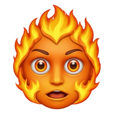 fire face with camara ayes sticker