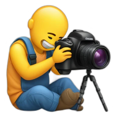 photographer photographing a newborn sticker