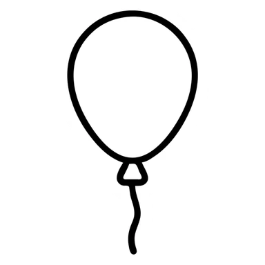 outlined balloon icon, no fill sticker