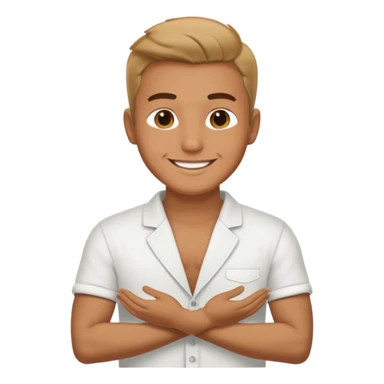 oil massage emoji men wearing clothes  sticker