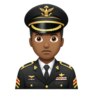 Black Army Soldier in the rank of major sticker