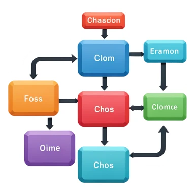 A simple modern flowchart sticker