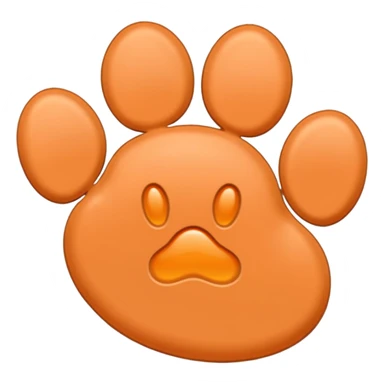 a very light pale pastel orange #FFDBBB pawprint sticker