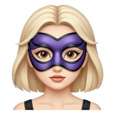 a beautiful girl wearing dusk mask sticker