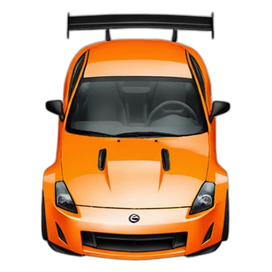 350z drift tuning orange sticker