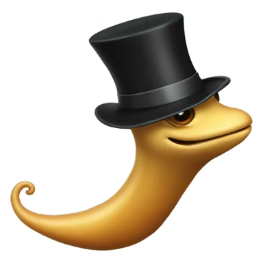 slug with top hat sticker