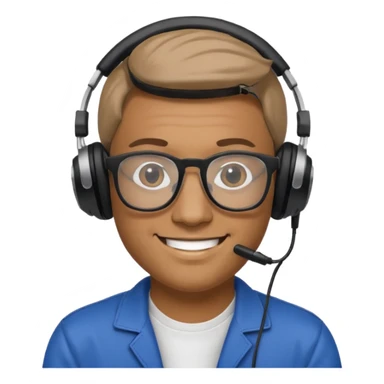 persona dj con audifonos , lentes y nombre FABRI sticker