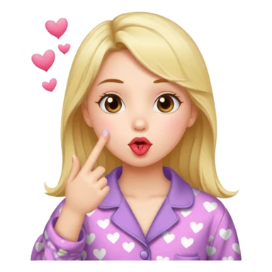 girl blowing kiss goodnight  sticker