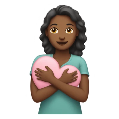 Mother hold her heart in her arm sticker