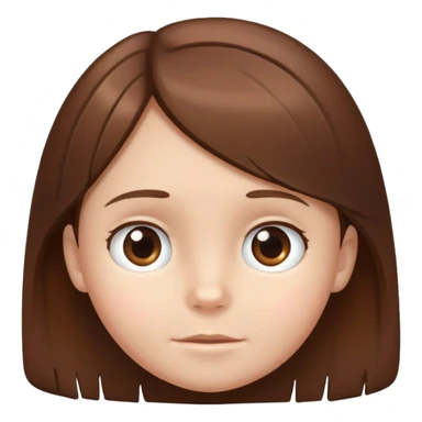 child's head with neat shiny hair, simple and friendly sticker
