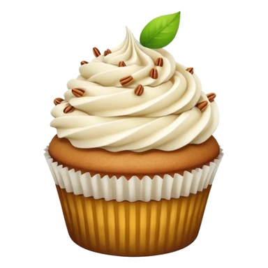 cupcake with chai and apple filling on top sticker
