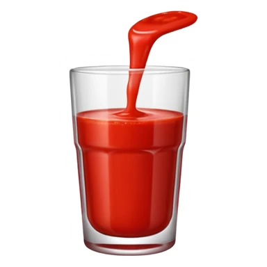 tomato puree in a glass glass transparent sticker