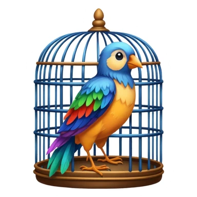  bird in cage sticker