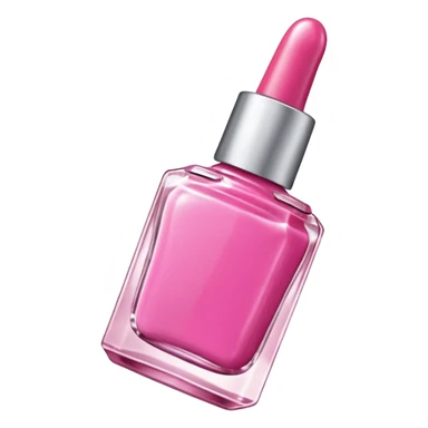 pink nail polish bottle open sticker