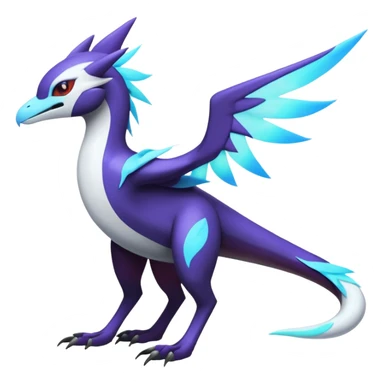 Colorful scaly flurry black dark shiny bioluminescent translucent luminescent neon pastel bright pale Latias-Sergal-Vernid-Silvally-Renamon-Zeraora-Bastet-Fakémon-hybrid-fusion-creature, full body sticker
