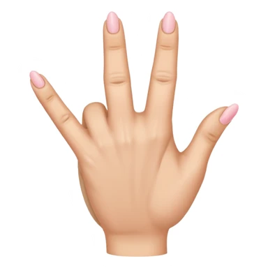 A hand with only the third finger, the thumb, and the pinky pointed up. The ring finger and pointer fingers are down sticker