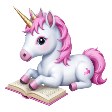 Unicorns read book
A baby unicorn lying on its belly, flipping pages with its hoof.













 sticker