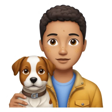 Hyperpigmentation mixed with a dog sticker