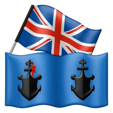 Bandera de Reino Unido en negro y azul sticker