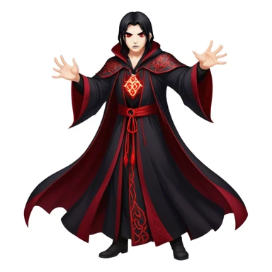 Cinematic Realistic WoW Vampire Mage Portrait, captured in a dynamic, battle-ready pose as he unleashes a torrent of arcane energy. His pallid skin and sleek dark hair contrast sharply with the flowing black robe adorned in silver filigree and glowing runes, while his crimson eyes radiate unyielding power. Rendered with intense, lifelike texture and dynamic, eerie lighting, high shine, embodying the fierce, relentless spirit of a dark sorcerer. sticker