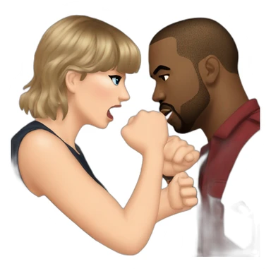Taylor swift punching Kanye west sticker