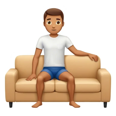 man placing sofa in ikea sticker
