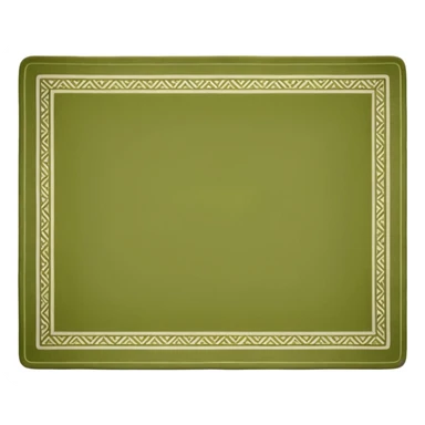 An olive green, long, tiled, top view of a place mat like the one in the image.  sticker