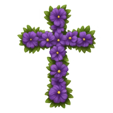Cross shaped funeral flower like wreath. But not circle.  sticker