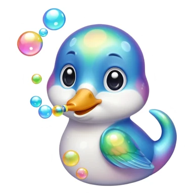 animale blowing bubbles sticker