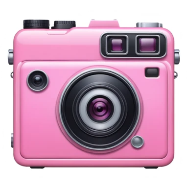 pink photocamera sticker