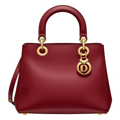 dior dark red bag gold hardware sticker