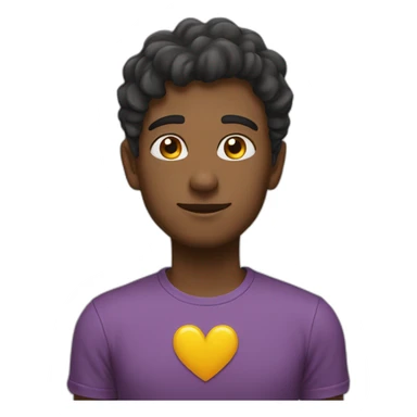 main tendues avec un coeur sticker