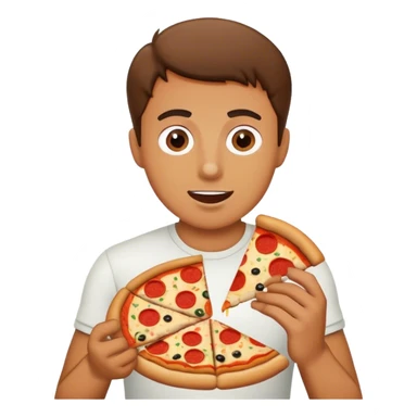 napoletano che mangia la pizz sticker