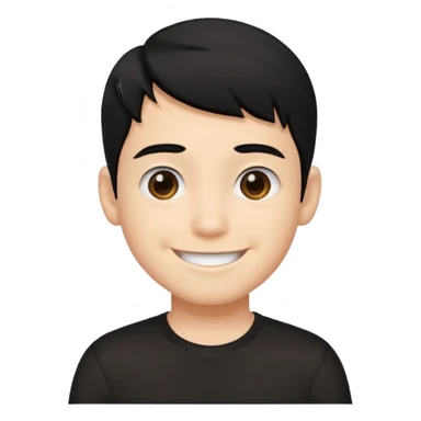 A roblox Avatar whit sleek hair and black shirt      boy sticker