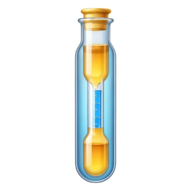 a test tube with a zipper sticker