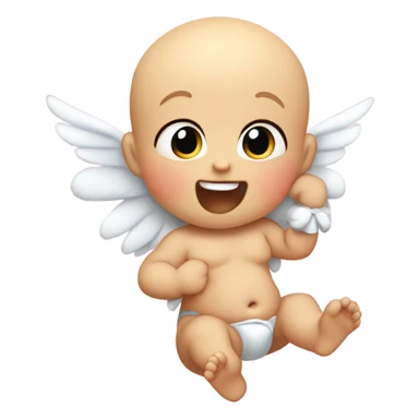 baby cupid with a bow throwing a heart sticker