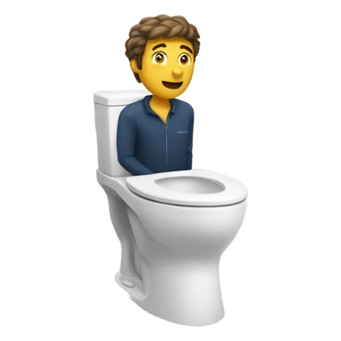 guy in a skibidi toilet sticker