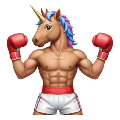 Licorne qui boxe sticker