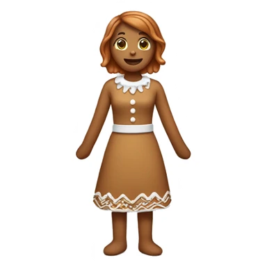 Gingerbread girl full body sticker