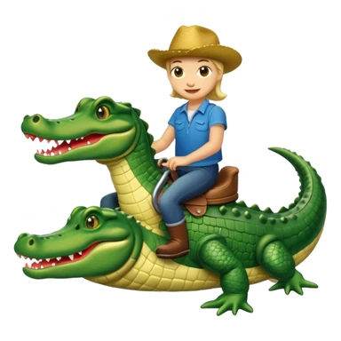 Calvy Barra riding a alligator  sticker