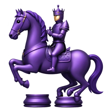 chess knight dark purple digger solo sticker