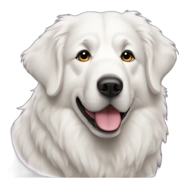 White Great Pyrenees dog sticker