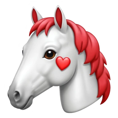 Horse whit hearts sticker