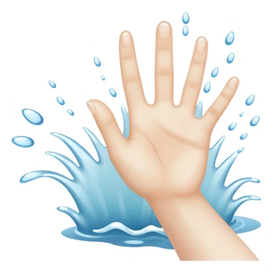 Hand reaching out of water sticker